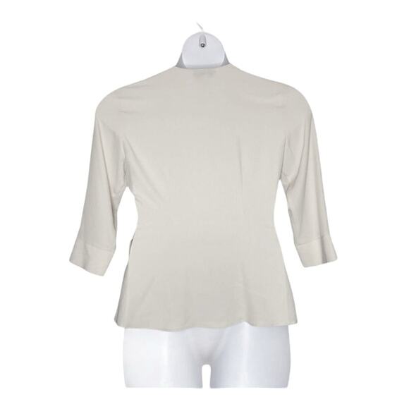 Topshop Wrap Belted Cream Blouse size 6 NWT - Picture 6 of 13